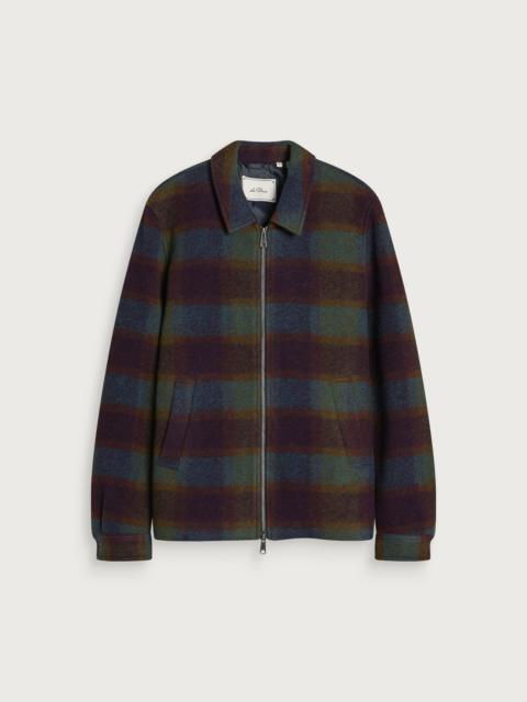 Les Deux Les Deux Check Wool Zipper Coach Jacket