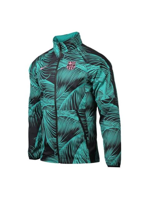 Nike Nike Soccer/Football Sports Hooded Jacket 20-21 Season Barcelona Malachite Green CK8570-396