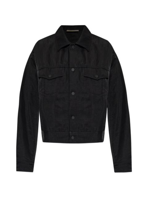 ESSENTIALS logo-patch shirt jacket