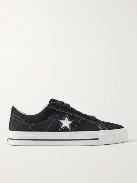Converse One Star Pro Leather-Trimmed Suede Sneakers