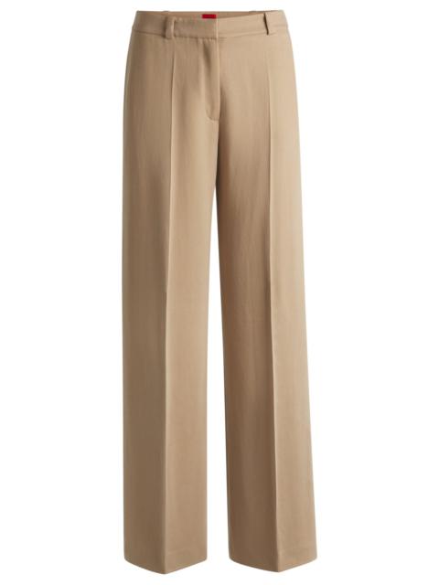 HUGO REGULAR-FIT TROUSERS WITH WIDE LEG