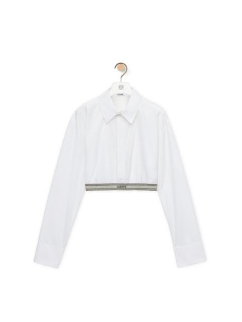 Cropped shirt in cotton