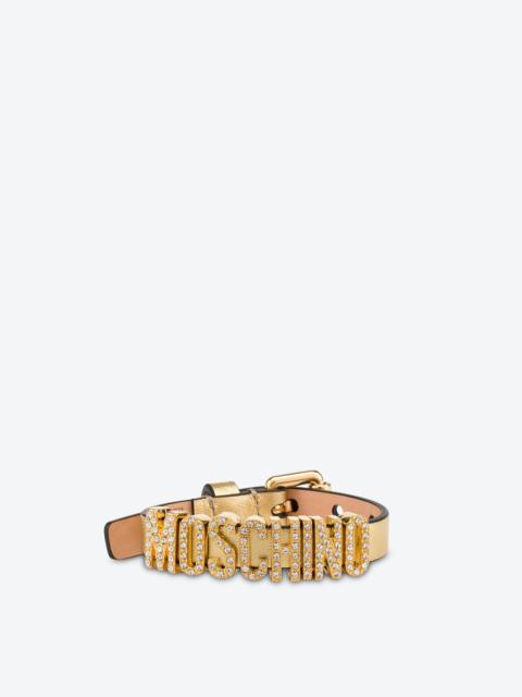 Moschino CRYSTAL LETTERING FOILED BRACELET