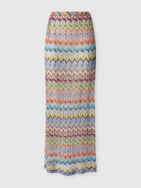 Missoni Long viscose lamé cover-up skirt