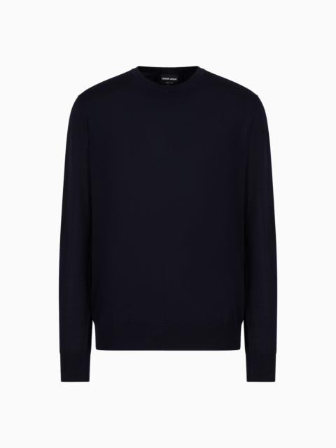 GIORGIO ARMANI Virgin-wool, crew-neck jumper