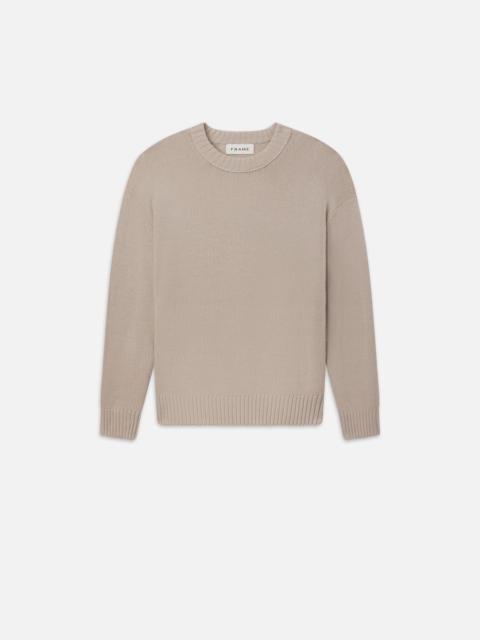 FRAME Woolen Cashmere Blend Sweater in Grey Beige