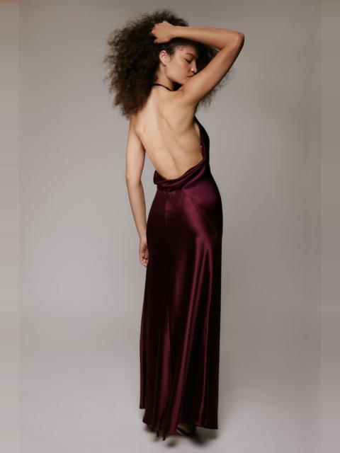 BARDOT Citrine Halter Maxi Dress In Mulberry