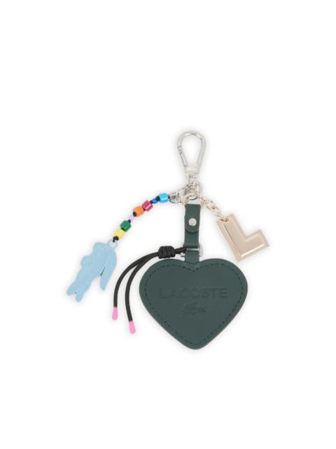 LACOSTE heart-shaped beaded key holder