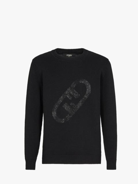 FENDI Black wool pullover