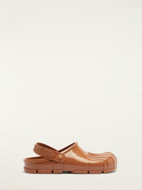 FARM RIO Brown Monstera Slingback Rain Clog
