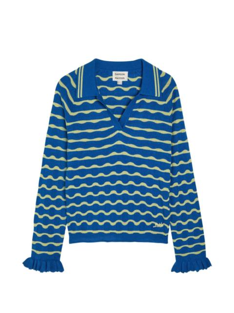 DAMSON MADDER. Silvia ruffled-wave sweater