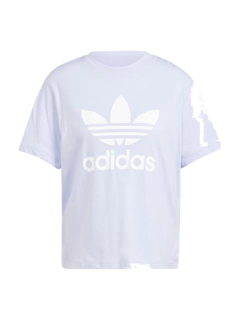 adidas (WMNS) adidas Adicolor Trefoil Boxy T-Shirt 'Purple' IN8439
