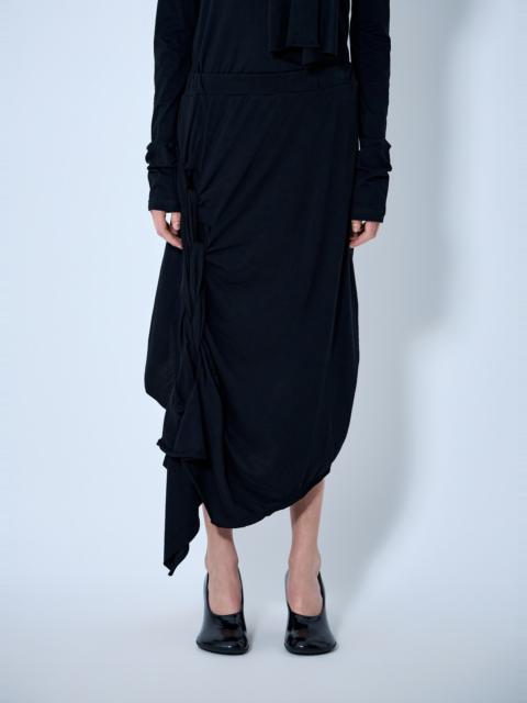 Yohji Yamamoto High Twisted French Terry Braided Skirt