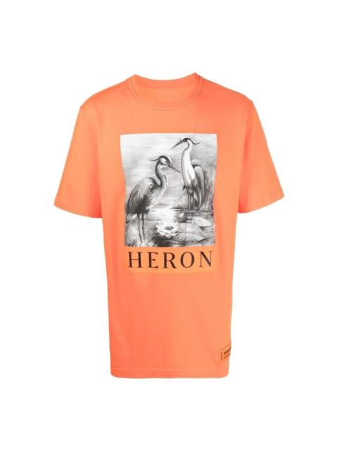 Heron PrestonヘロンプレストンBird Painted Padded Tee Tシャツ Heron PrestonヘロンプレストンBird Painted Padded Tee Tシャツ