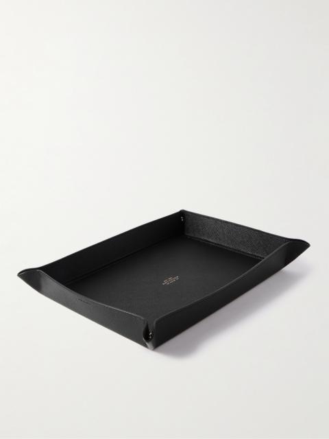 Smythson Large Panama Cross-Grain Leather Trinket Tray