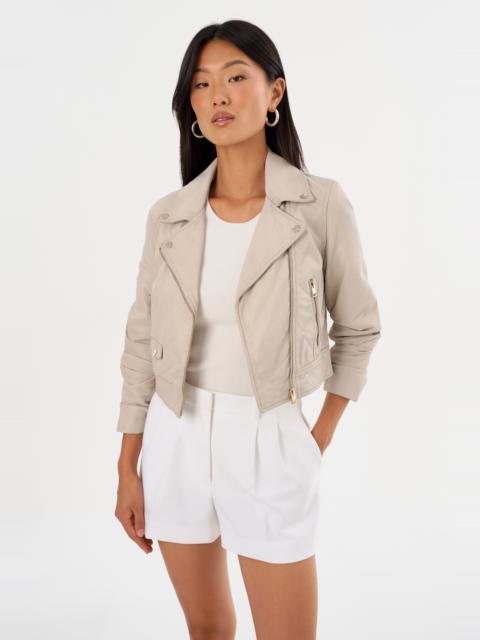 LAMARQUE JANIKA | Cropped Leather Biker Jacket