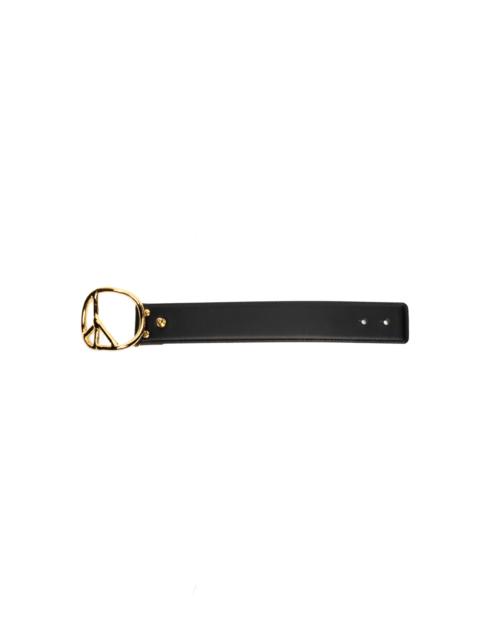 NEEDLES Peace Buckle Bracelet - Black Steer Leather
