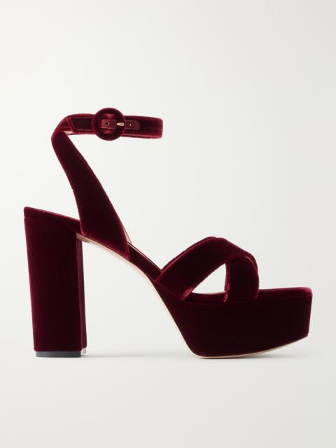 Gianvito Rossi Sabrina 70 Velvet Sandals