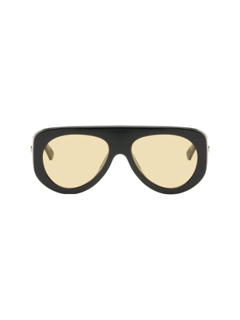 Bottega Veneta Black Osservatorio Aviator Sunglasses