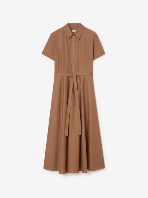 Cotton Blend Shirt Dress