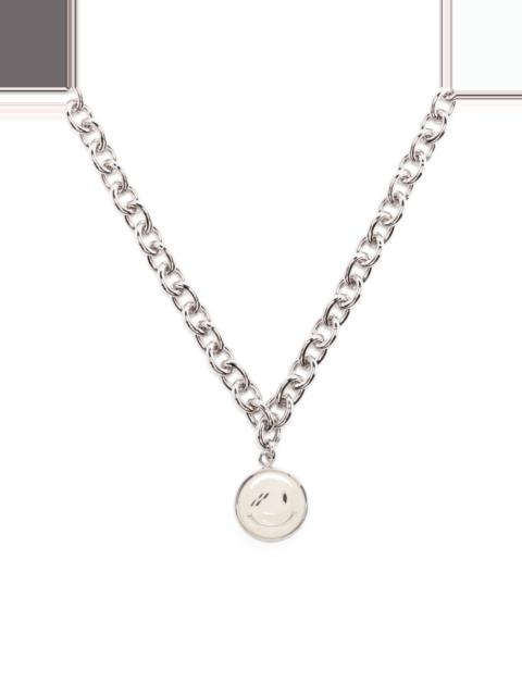 We11done smiley-face chain-link necklace