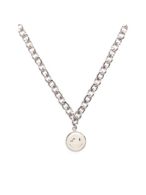 We11done smiley-face chain-link necklace