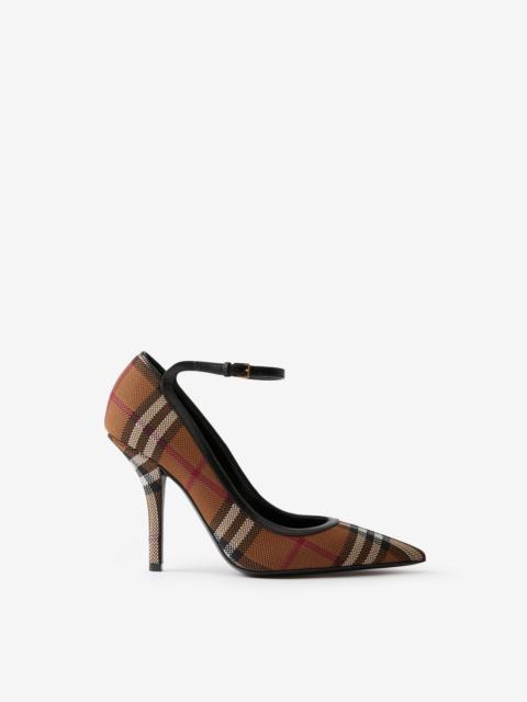 Burberry Knitted Check Point-toe Pumps