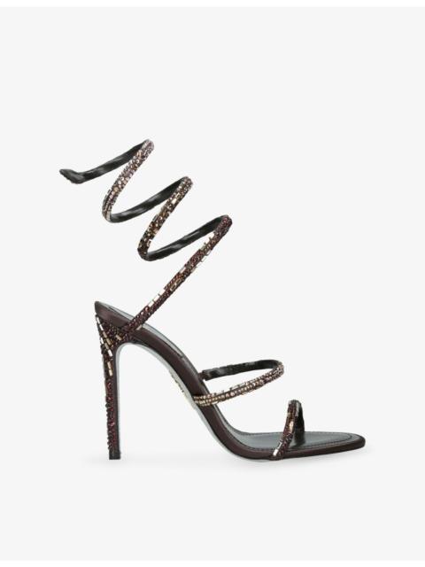 RENE CAOVILLA Cleo 105 Jewelled Wrap Leather Sandals