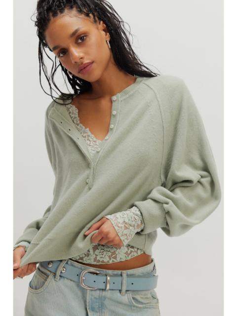 FREE PEOPLE Porta Cashmere Henley Sweater