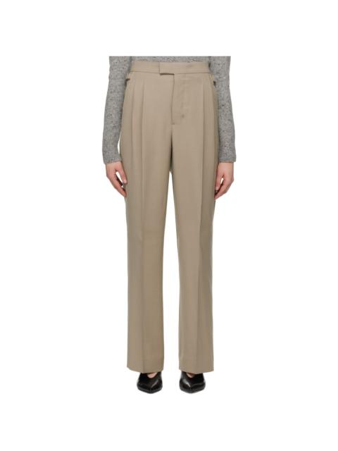 Taupe Pleated Trousers