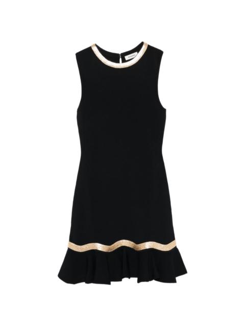 Sandro ruffled-hem knitted dress
