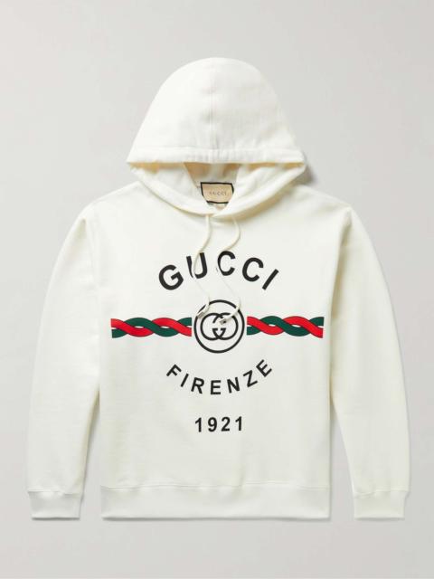 GUCCI Cotton 'Gucci Firenze 1921' 후드 스웨터