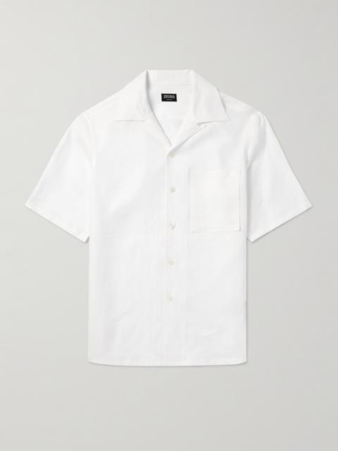 ZEGNA Camp-Collar Oasi Linen Shirt
