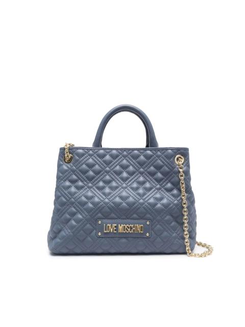 Moschino quilted logo-lettering bag