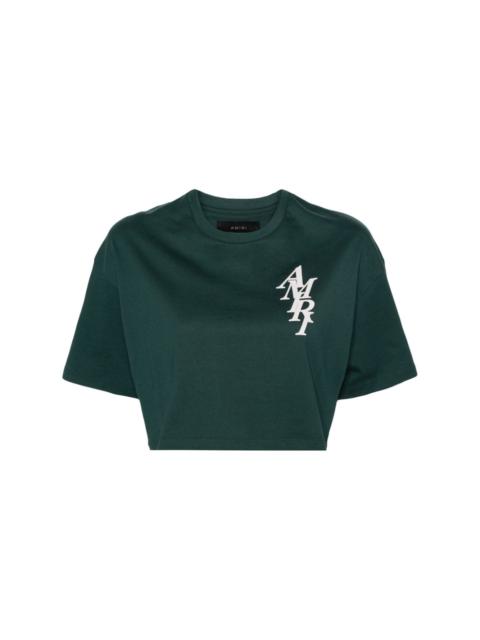 Stack logo-embroidered T-shirt