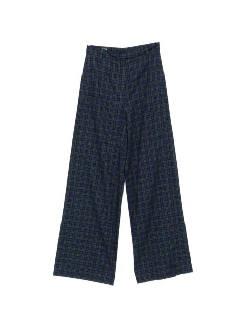 Dries Van Noten Dries Van Noten Check-pattern Wide-leg Trousers