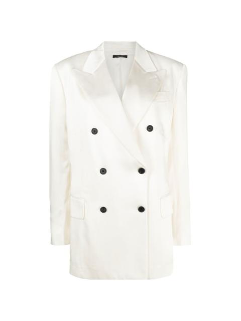 TOM FORD Fluid double-breasted satin blazer