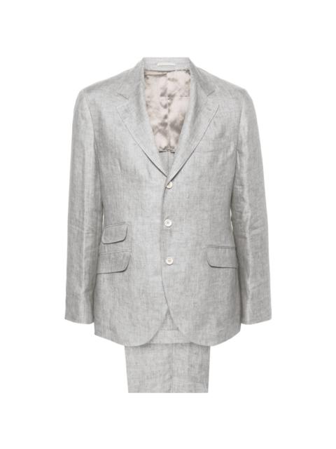 Brunello Cucinelli single-breasted linen suit