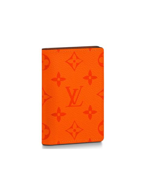 Louis Vuitton Louis Vuitton Pocket Organizer Monogram Eclipse Volcano Orange