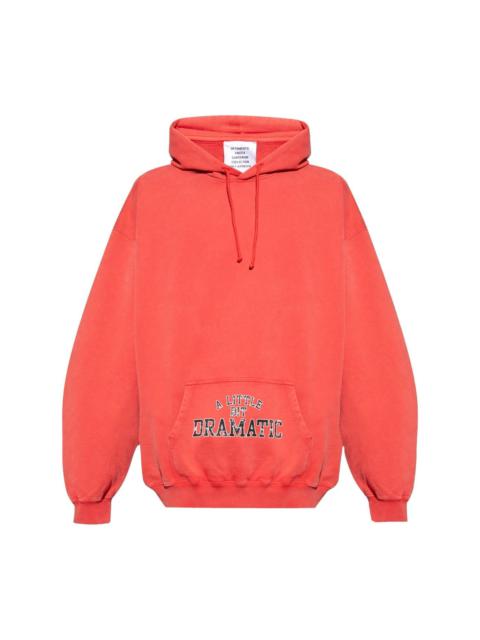 slogan-print hoodie