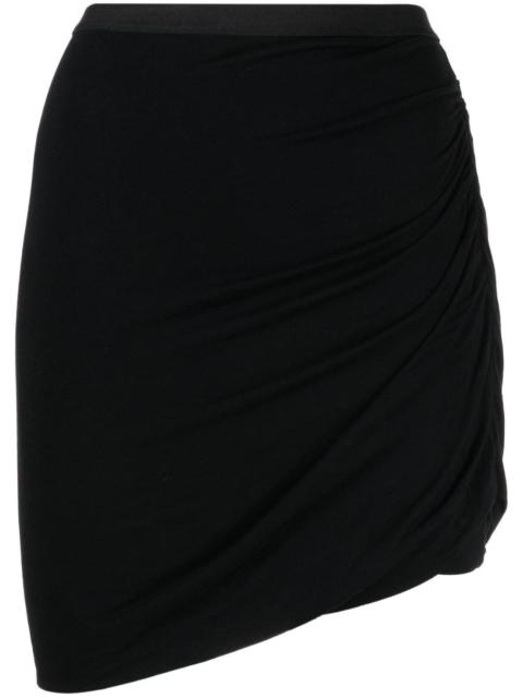 Rick Owens Lilies asymmetric ruched mini skirt