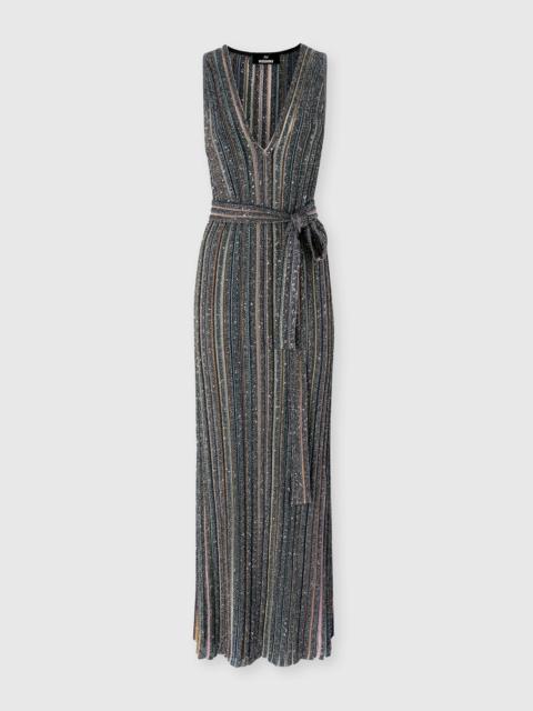 Missoni Long sleeveless dress with deep V-neck