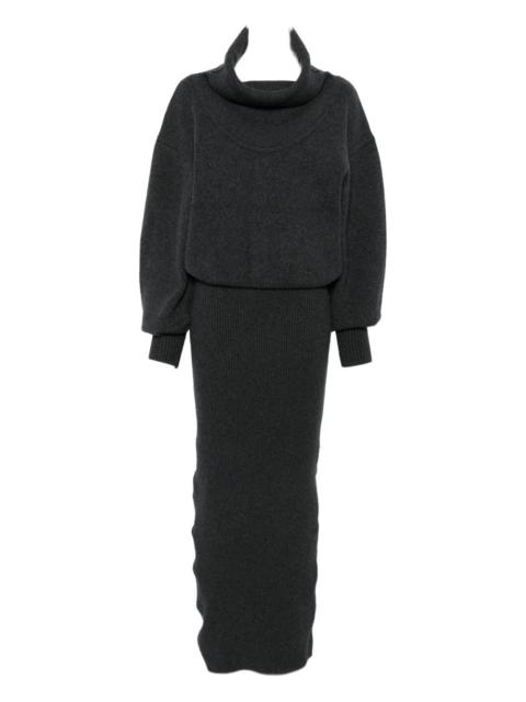 JACQUEMUS wool-blend turtleneck dress