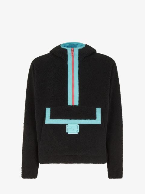 FENDI Black wool teddy anorak