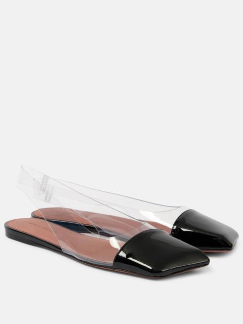 Ane Glass PVC and patent leather slingback flats