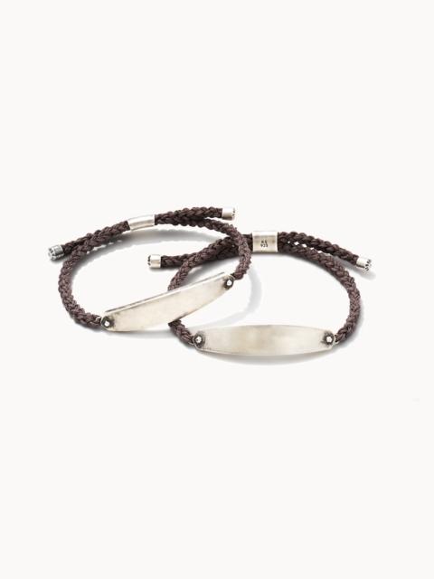 KENDRA SCOTT Robert Oxidized Sterling Silver Corded Bracelet in Dark Taupe