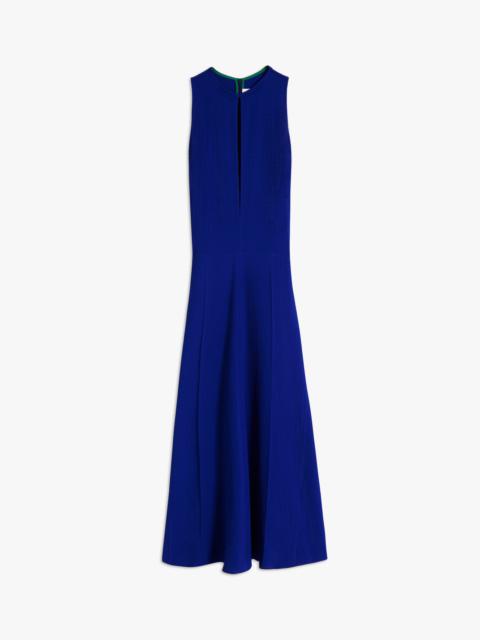 Sleeveless Drape Midi Dress in Cobalt Blue