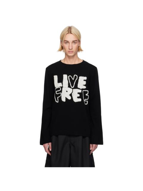 Comme des Garçons SHIRT Black 'LIVE FREE' Sweater