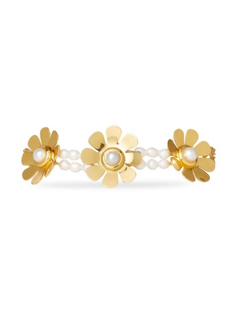 LELE SADOUGHI Women's Daisy 14K Gold-Plated & Faux Pearl Choker Necklace - Yellow Gold