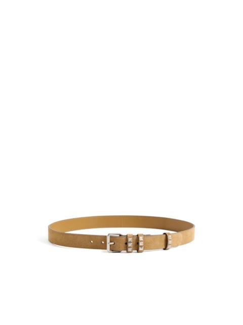 Valentino buckle suede belt